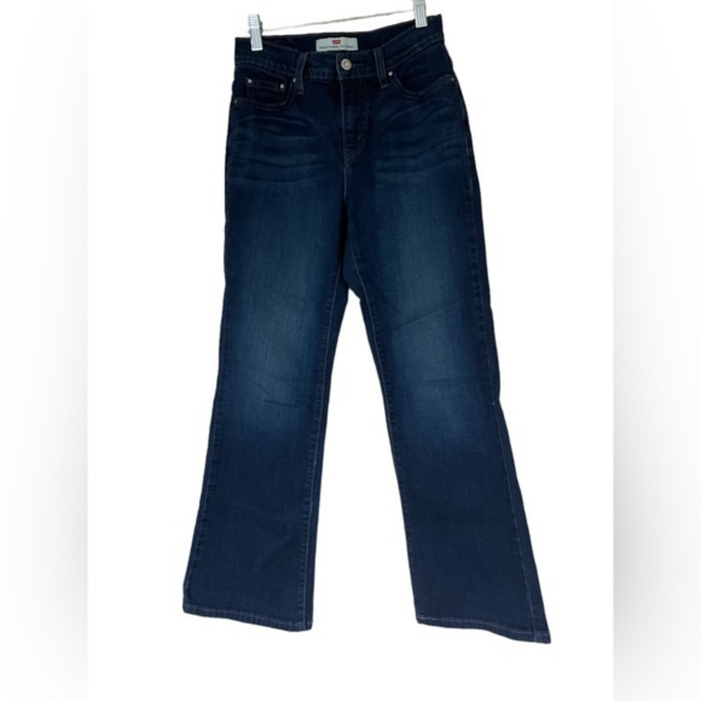 Levi’s 512 Perfectly Slimming Bootcut Jeans Dark Blue Wash Women’s Stretch Sz 6